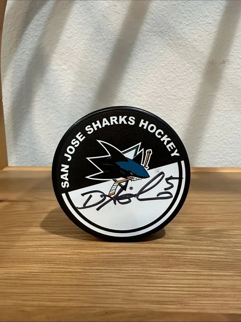San Jose Sharks Hockey Autographed Puck - #5 David Schlemko